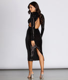 Perrie Sequin Open Back Midi Dress is a gorgeous pick as your 2023 prom dress or formal gown for wedding guest, spring bridesmaid, or army ball attire!