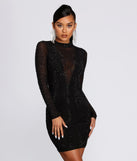 Winona Heat Stone Mini Dress helps create the best bachelorette party outfit or the bride's sultry bachelorette dress for a look that slays!