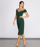 Addison Formal Wrap Midi Dress creates the perfect summer wedding guest dress or cocktail party dresss with stylish details in the latest trends for 2023!