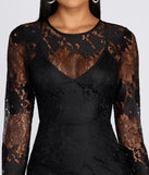 Zuri Formal Scalloped Lace Midi Dress creates the perfect spring wedding guest dress or cocktail attire with stylish details in the latest trends for 2023!