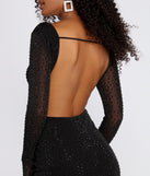 The Juliana Open Back Heat Stone Dress is a gorgeous pick as your 2023 prom dress or formal gown for wedding guest, spring bridesmaid, or army ball attire!