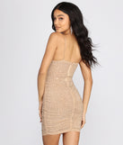 Julissa Knot Front Heat Stone Mini Dress creates the perfect summer wedding guest dress or cocktail party dresss with stylish details in the latest trends for 2023!