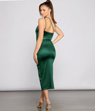 Aleena Satin Midi Dress is the perfect prom dress pick with on-trend details to make the 2024 dance your most memorable event yet!
