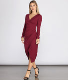 Keily Formal Ruched Crepe Midi Dress creates the perfect summer wedding guest dress or cocktail party dresss with stylish details in the latest trends for 2023!