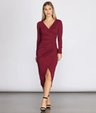 Keily Formal Ruched Crepe Midi Dress creates the perfect summer wedding guest dress or cocktail party dresss with stylish details in the latest trends for 2023!