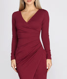 Keily Formal Ruched Crepe Midi Dress creates the perfect summer wedding guest dress or cocktail party dresss with stylish details in the latest trends for 2023!