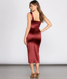 Lucia Side Slit Satin Dress creates the perfect spring wedding guest dress or cocktail attire with stylish details in the latest trends for 2023!