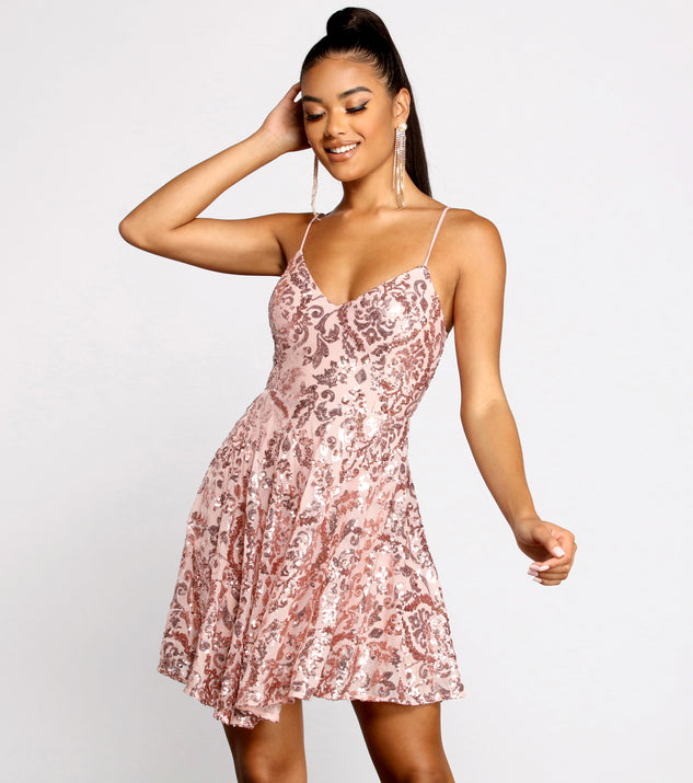 The Kari Formal Sequin Party Dress is a gorgeous pick as your 2023 prom dress or formal gown for wedding guest, spring bridesmaid, or army ball attire!