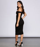 Vanessa Formal Crepe Midi Dress is a gorgeous pick as your 2023 prom dress or formal gown for wedding guest, spring bridesmaid, or army ball attire!