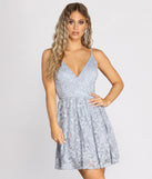 Lyra Glitter Lace Party Dress creates the perfect summer wedding guest dress or cocktail party dresss with stylish details in the latest trends for 2023!
