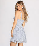 Lyra Glitter Lace Party Dress creates the perfect spring wedding guest dress or cocktail attire with stylish details in the latest trends for 2023!