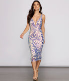 The Alina Formal iridescent Sequin Midi Dress is a gorgeous pick as your 2023 prom dress or formal gown for wedding guest, spring bridesmaid, or army ball attire!