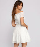 Mackenzie Off The Shoulder Lace Party Dress is a gorgeous pick as your 2023 prom dress or formal gown for wedding guest, spring bridesmaid, or army ball attire!