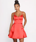 The Ellie Sleeveless Satin Party Dress is a gorgeous pick as your 2023 prom dress or formal gown for wedding guest, spring bridesmaid, or army ball attire!