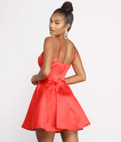 The Ellie Sleeveless Satin Party Dress is a gorgeous pick as your 2023 prom dress or formal gown for wedding guest, spring bridesmaid, or army ball attire!