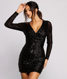 The Jaclyn Long Sleeve Sequin Mini Dress is a gorgeous pick as your 2023 prom dress or formal gown for wedding guest, spring bridesmaid, or army ball attire!