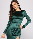 Nora Satin Open Back Midi Dress creates the perfect spring wedding guest dress or cocktail attire with stylish details in the latest trends for 2023!