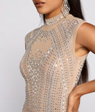 Vicky Heat Stone Mesh Mini Dress is a gorgeous pick as your 2023 prom dress or formal gown for wedding guest, spring bridesmaid, or army ball attire!