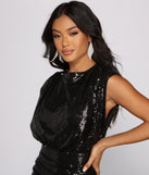 Carissa Formal Open Back Sequin Mini  Black Prom Dress is a gorgeous pick as your 2023 prom dress or formal gown for wedding guest, spring bridesmaid, or army ball attire!