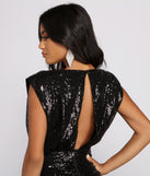 Carissa Formal Open Back Sequin Mini  Black Prom Dress is a gorgeous pick as your 2023 prom dress or formal gown for wedding guest, spring bridesmaid, or army ball attire!