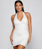 The Eloise Formal Sequin Halter Mini Dress is a gorgeous pick as your 2023 prom dress or formal gown for wedding guest, spring bridesmaid, or army ball attire!