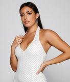 The Eloise Formal Sequin Halter Mini Dress is a gorgeous pick as your 2023 prom dress or formal gown for wedding guest, spring bridesmaid, or army ball attire!