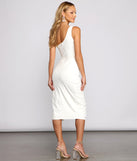 Marissa One-Shoulder Asymmetric Midi Dress creates the perfect summer wedding guest dress or cocktail party dresss with stylish details in the latest trends for 2023!