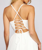 Isabella Lace-Up Back Skater Dress as your 2024 graduation dress will help you be ready to celebrate and feel stylish at your commencement ceremony or grad party!
