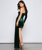 Zhuri Formal One-Shoulder Velvet Dress creates the perfect spring wedding guest dress or cocktail attire with stylish details in the latest trends for 2023!