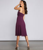 Maggie Formal Chiffon A-Line Midi Dress creates the perfect summer wedding guest dress or cocktail party dresss with stylish details in the latest trends for 2023!