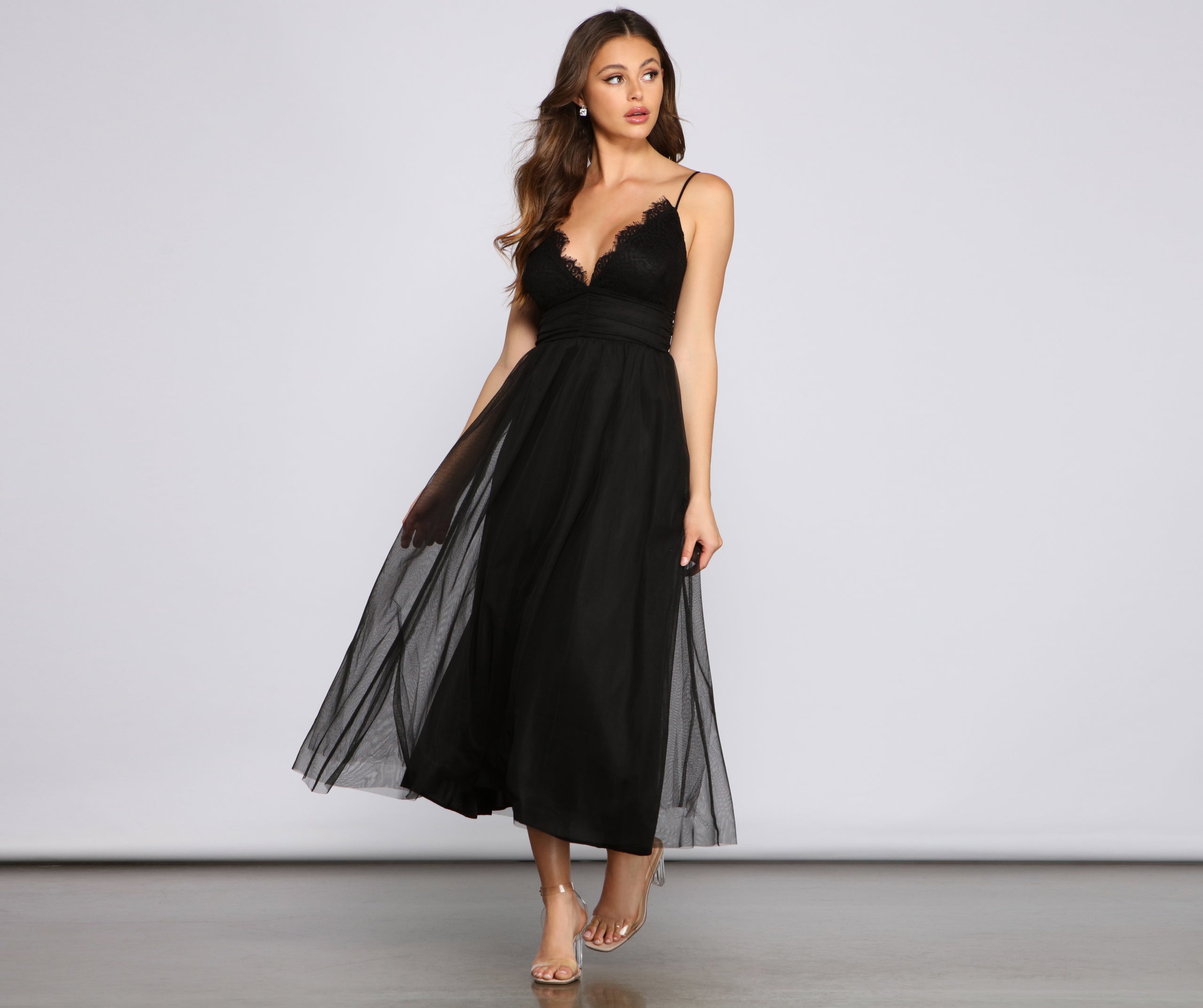 Poppy Formal Scalloped Lace A-Line Dress | Windsor