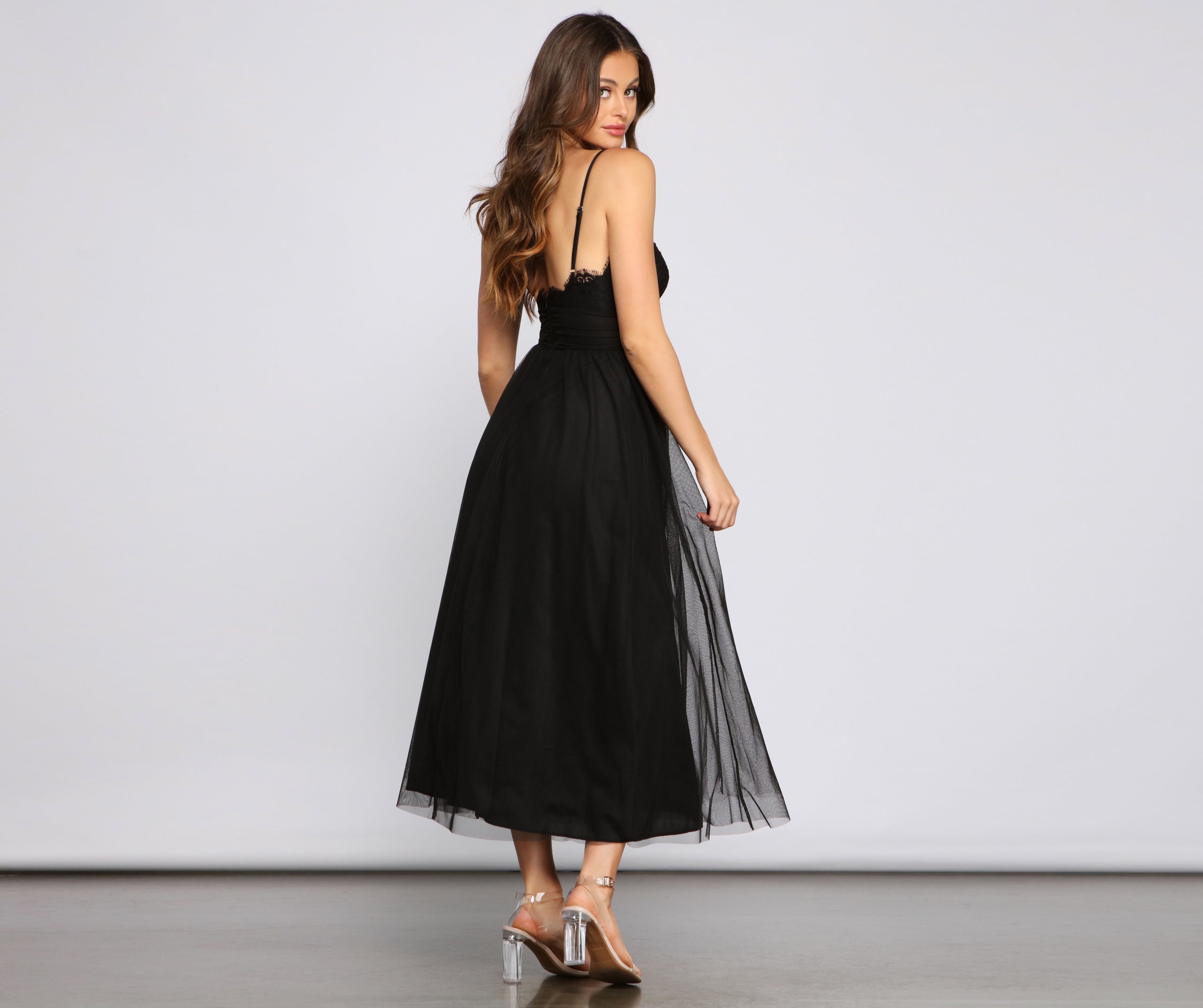 Poppy Formal Scalloped Lace A-Line Dress | Windsor