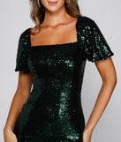 The Ciara Puff Sleeve Sequin Bodycon Dress is a gorgeous pick as your 2023 prom dress or formal gown for wedding guest, spring bridesmaid, or army ball attire!