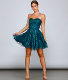 Waverly Formal Glitter And Sequin Party Dress is a gorgeous pick as your 2023 prom dress or formal gown for wedding guest, spring bridesmaid, or army ball attire!