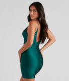 Camila Formal Ruched Open Back Mini Dress is the perfect prom dress pick with on-trend details to make the 2024 dance your most memorable event yet!