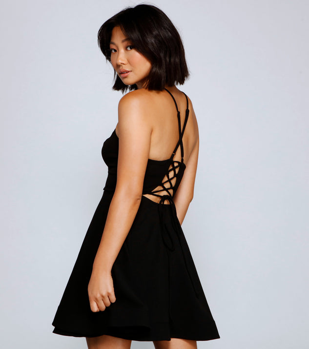 Isabella Lace-Up Back Skater Dress | Windsor Isabella Lace-Up Back Skater Dress | Windsor