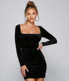 Shelby Rhinestone Velvet Bodycon Dress is a gorgeous pick as your 2023 prom dress or formal gown for wedding guest, spring bridesmaid, or army ball attire!