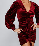 Mariah Ruched Velvet Bodycon Mini Dress is a gorgeous pick as your 2023 prom dress or formal gown for wedding guest, spring bridesmaid, or army ball attire!