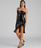 Trista Formal Ruffled Sequin Midi Dress is a gorgeous pick as your 2023 prom dress or formal gown for wedding guest, spring bridesmaid, or army ball attire!