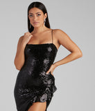 Trista Formal Ruffled Sequin Midi Dress is a gorgeous pick as your 2023 prom dress or formal gown for wedding guest, spring bridesmaid, or army ball attire!