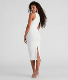The Gracelyn Crepe Cross Midi Dress is a gorgeous pick as your 2023 prom dress or formal gown for wedding guest, spring bridesmaid, or army ball attire!