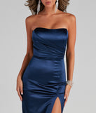 Casey Strapless Formal Midi Dress creates the perfect summer wedding guest dress or cocktail party dresss with stylish details in the latest trends for 2023!