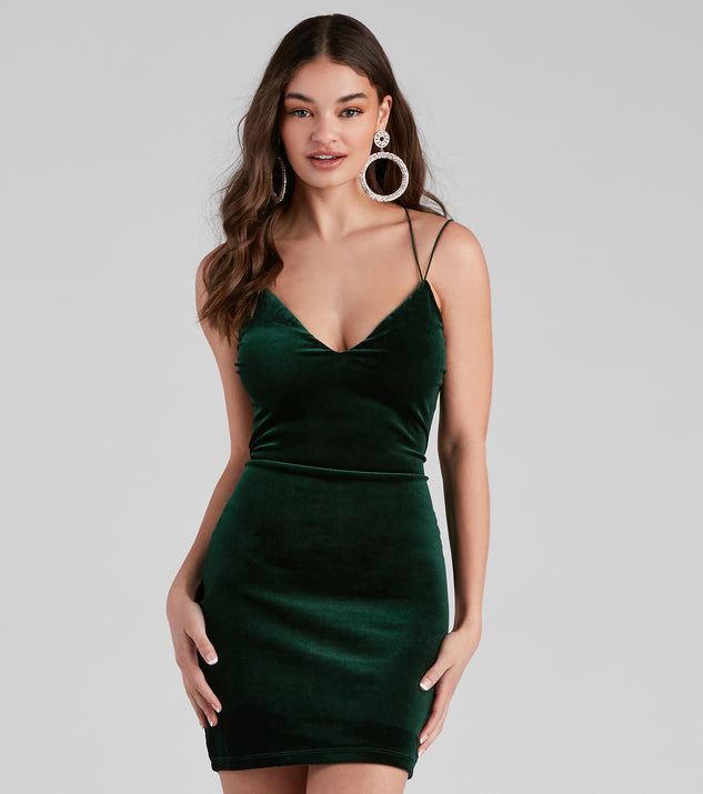 Windsor green top velvet dress