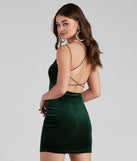 Sophia Velvet Bodycon Mini Dress is a gorgeous pick as your 2023 prom dress or formal gown for wedding guest, spring bridesmaid, or army ball attire!