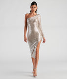 Mellie Formal Sequin Midi Dress creates the perfect summer wedding guest dress or cocktail party dresss with stylish details in the latest trends for 2023!