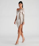 Mellie Formal Sequin Midi Dress creates the perfect summer wedding guest dress or cocktail party dresss with stylish details in the latest trends for 2023!