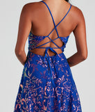 Leia Sleeveless Sequin Party  Blue Prom Dress is a gorgeous pick as your 2023 prom dress or formal gown for wedding guest, spring bridesmaid, or army ball attire!