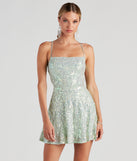 The Julianna Sleeveless Sequin Party Dress is a gorgeous pick as your 2023 prom dress or formal gown for wedding guest, spring bridesmaid, or army ball attire!
