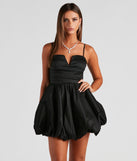 Valerie Short Sleeveless Party  Black Prom Dress is a gorgeous pick as your 2023 prom dress or formal gown for wedding guest, spring bridesmaid, or army ball attire!