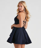 Isabella Lace-Up Back Skater Dress is the perfect prom dress pick with on-trend details to make the 2024 dance your most memorable event yet!